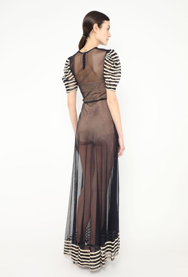 Stunning '30s Couture Trompe l'Œil Tulle Dress - 3 Stunning '30s Couture Trompe l'Œil Tulle Dress - 3