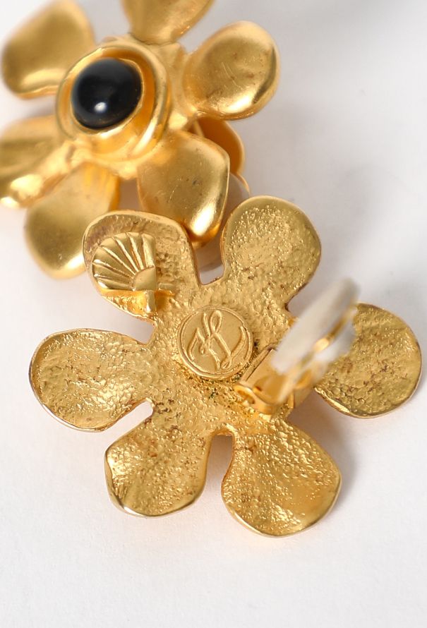 Karl Lagerfeld S/S 1991 Cabochon Daisy Earrings - 5