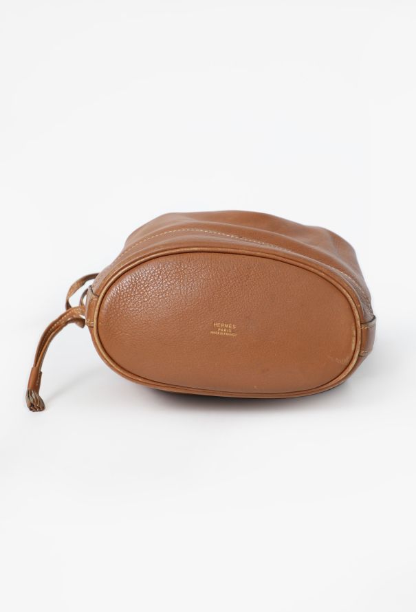 Hermès Vintage Gold Courchevel Market Bag PM - 6