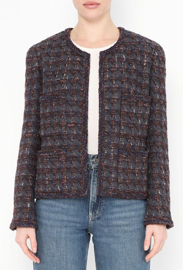 Chanel 1994 Houndstooth Tweed Skirt Ensemble - 1