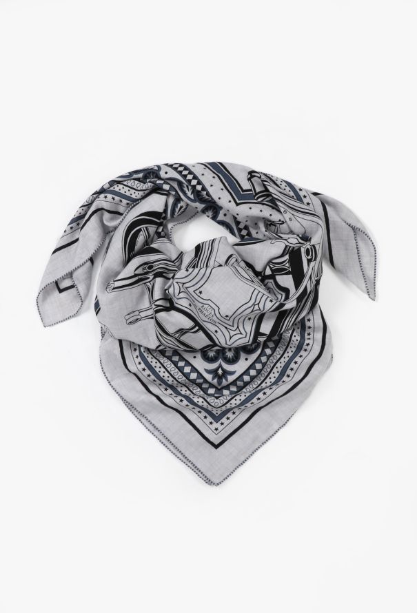 Hermès 2025 'Les Roues de Phaéton' Cashmere Shawl 140cm - 3