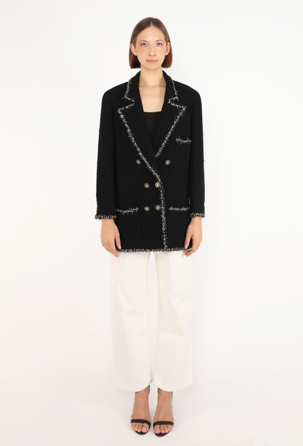 Chanel Frayed Tweed Blazer, F/W 1994 - 3