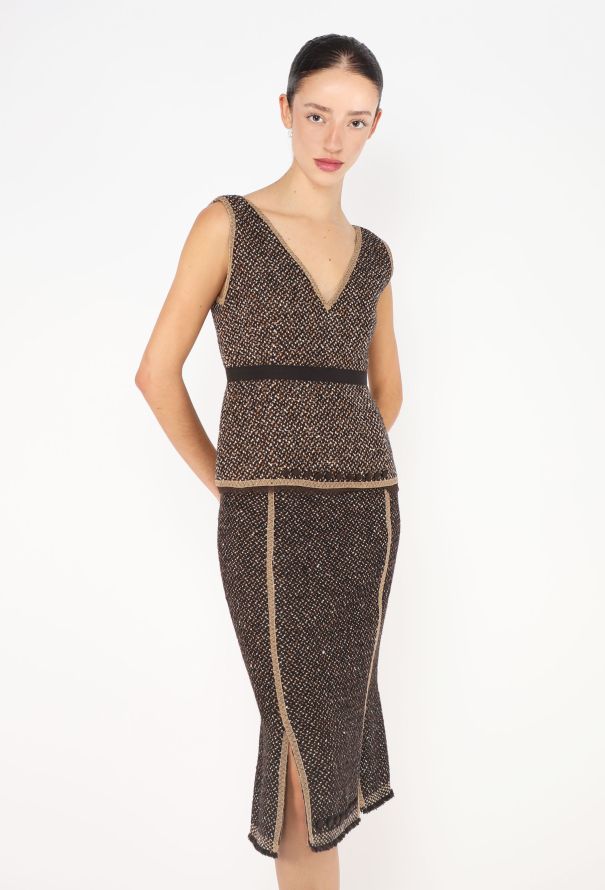 Prada F/W 2000 Tweed Skirt Ensemble - 4