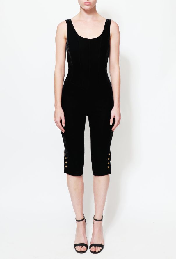 Chanel COLLECTOR F/W 1994 Velvet Jumpsuit - 6