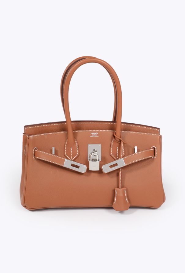 Hermès Exceptional Gold Evercolor Shoulder Birkin 30 - 2