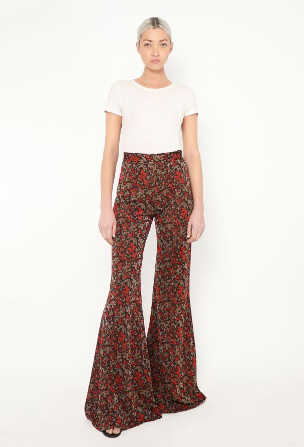 Chloé F/W 2018 Iridescent Paisley Pants - 1