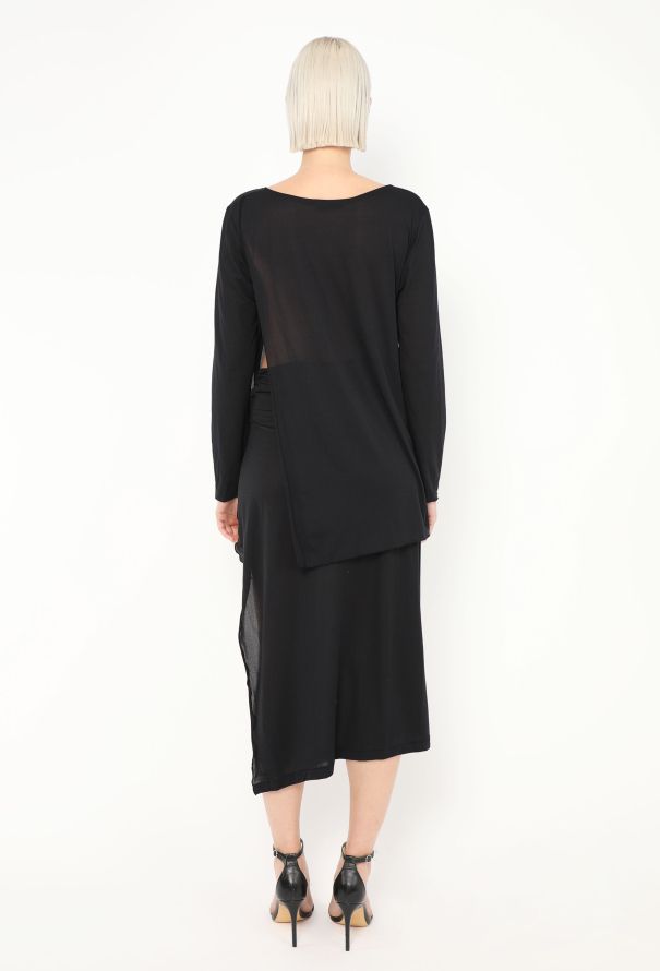 1994 Jersey Wrap Slit Ensemble - Yohji Yamamoto | Authentic 1994 Jersey Wrap Slit Ensemble - Yohji Yamamoto | Authentic