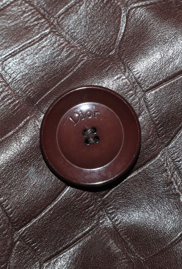 Dior RARE F/W 2005 Embossed Lambskin Coat - 8 Dior RARE F/W 2005 Embossed Lambskin Coat - 8