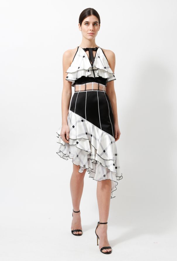 Rodarte S/S 2014 Ruffled Plaid Silk Dress - 1