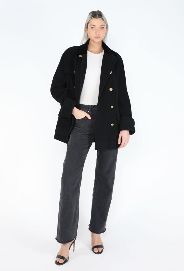 Chanel Rare Fall 1991 Cashmere 'CC' Peacoat - 6