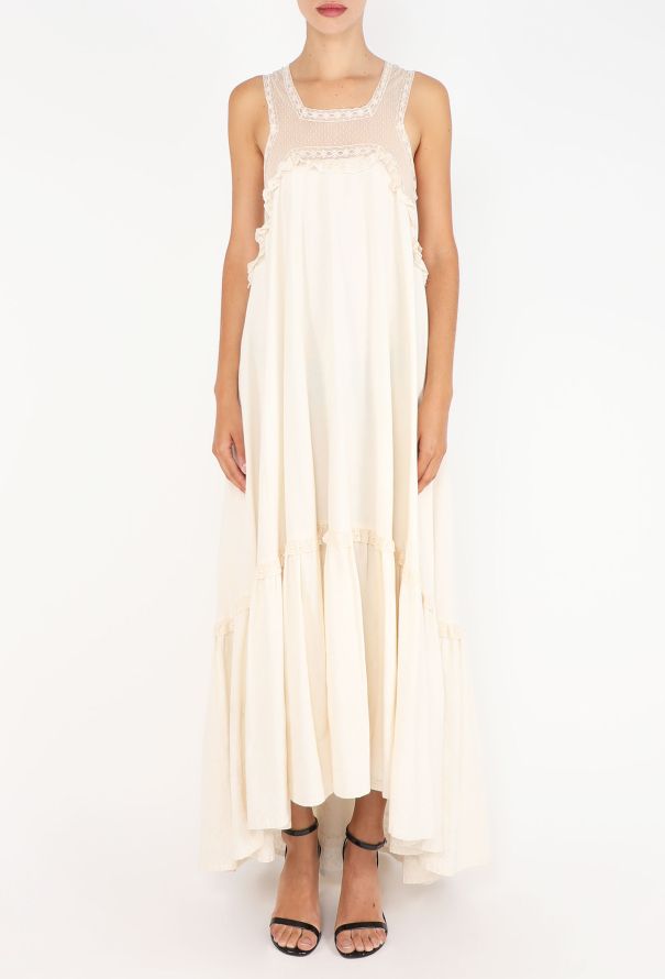 Veronique Branquinho Cotton Lace Dress, 1990s - 3