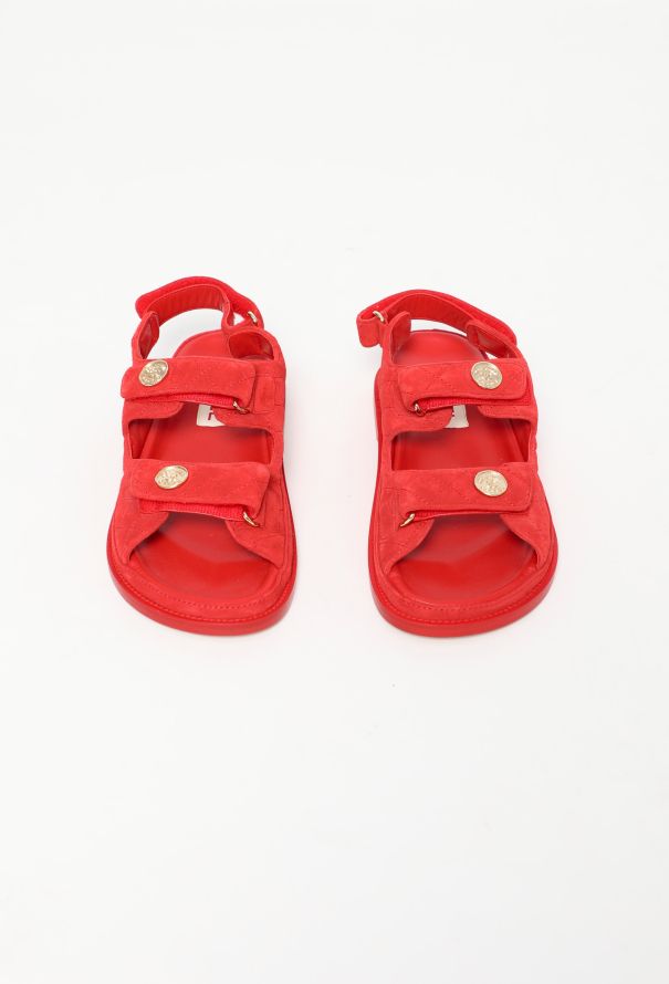 Chanel 2022 Suede 'CC' Dad Sandals - 2 Chanel 2022 Suede 'CC' Dad Sandals - 2