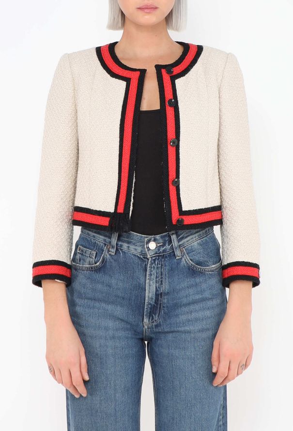 Chanel CAMPAIGN F/W 2001 Bouclé Cropped Jacket - 1
