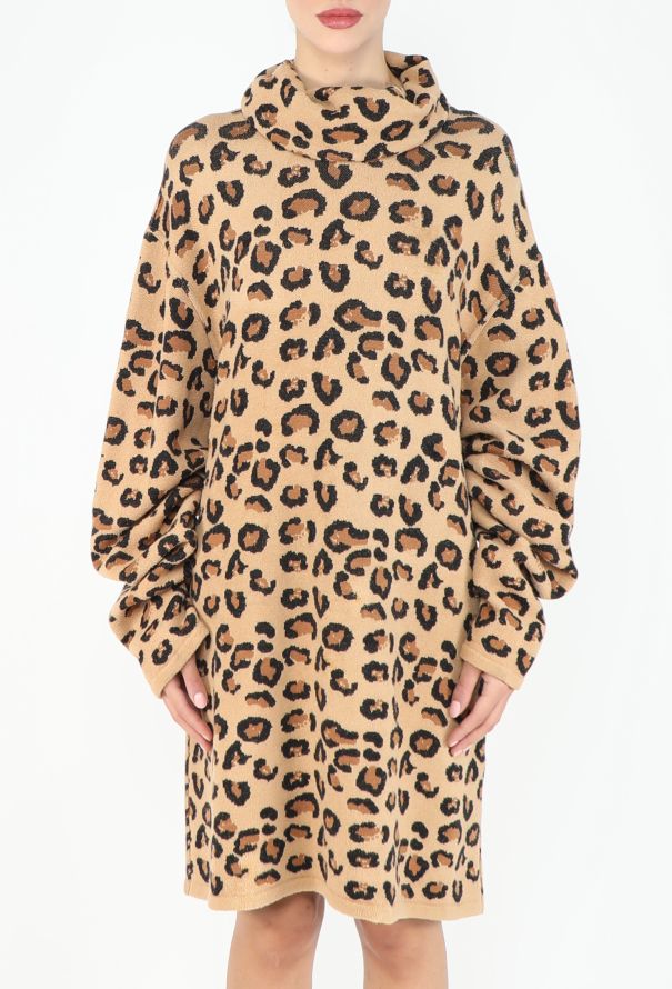 Alaïa COLLECTOR F/W 1991 Leopard Turtleneck Dress - 5
