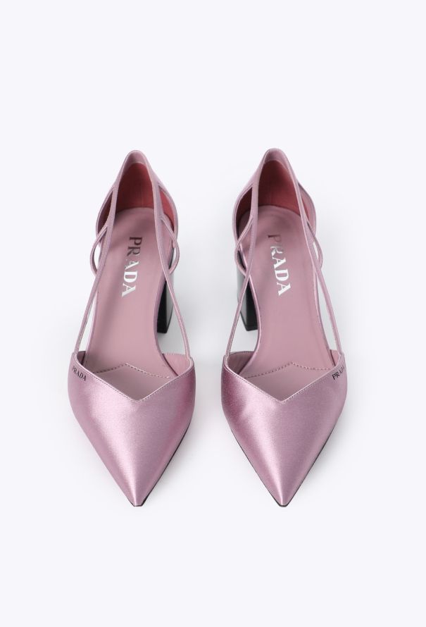 Prada F/W 2024 Cut-Out Satin Heels - 4