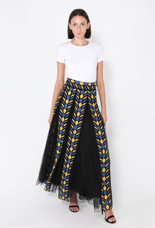 Valentino Chenille-Embroidered Organza Skirt, S/S 2014 - 4
