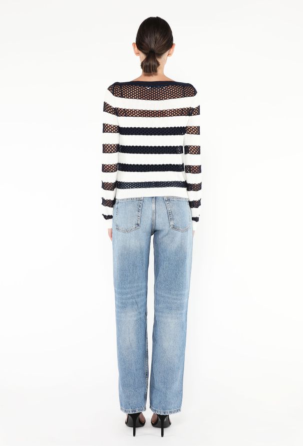 Dior 2020 Open-Knit Marinière Top - 4