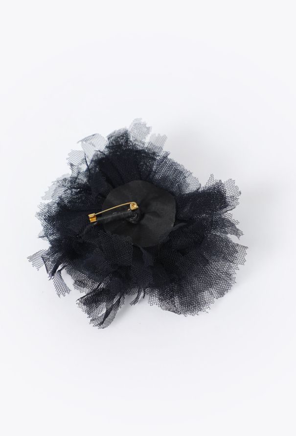 Chanel Frayed Tulle Camélia Brooch - 3