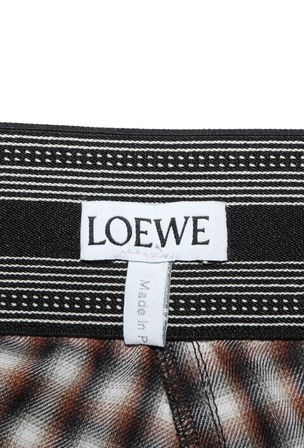 Loewe 2024 Asymmetrical Plaid Skirt - 5