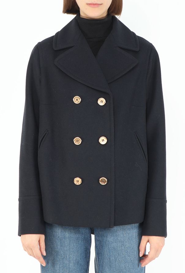 Prada Double-Breasted Notched Peacoat - 4