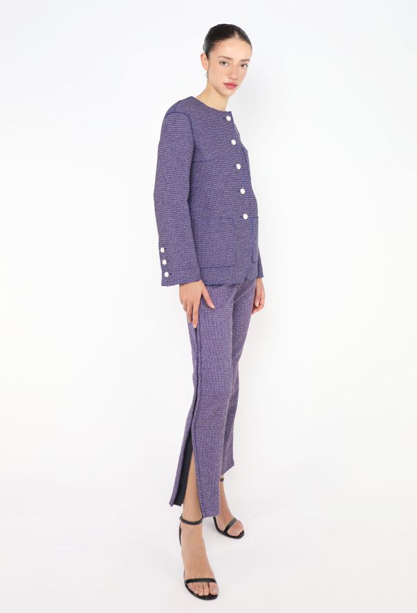 Chanel S/S 2013 Tweed Pearl Button Ensemble - 5