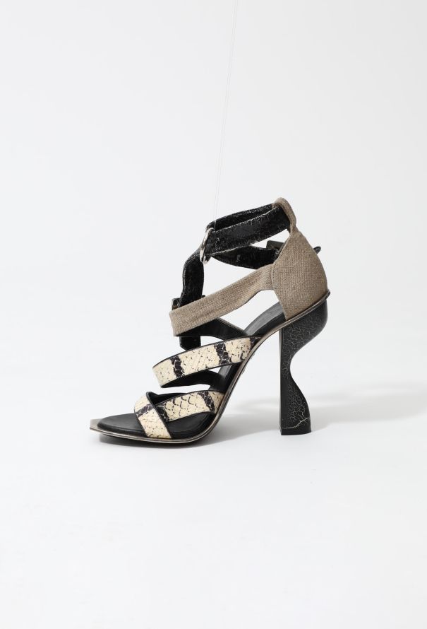 Balenciaga Resort 2012 Sculpted Snakeskin Sandals - 4