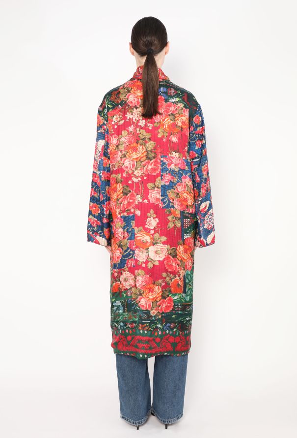 World Treasures Bokja 2023 Reversible floral Silk Kaftan - 7