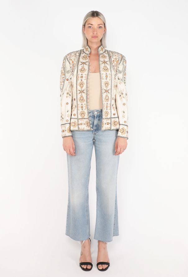 Hand-Embroidered Silk Jacket, 1990s - 4