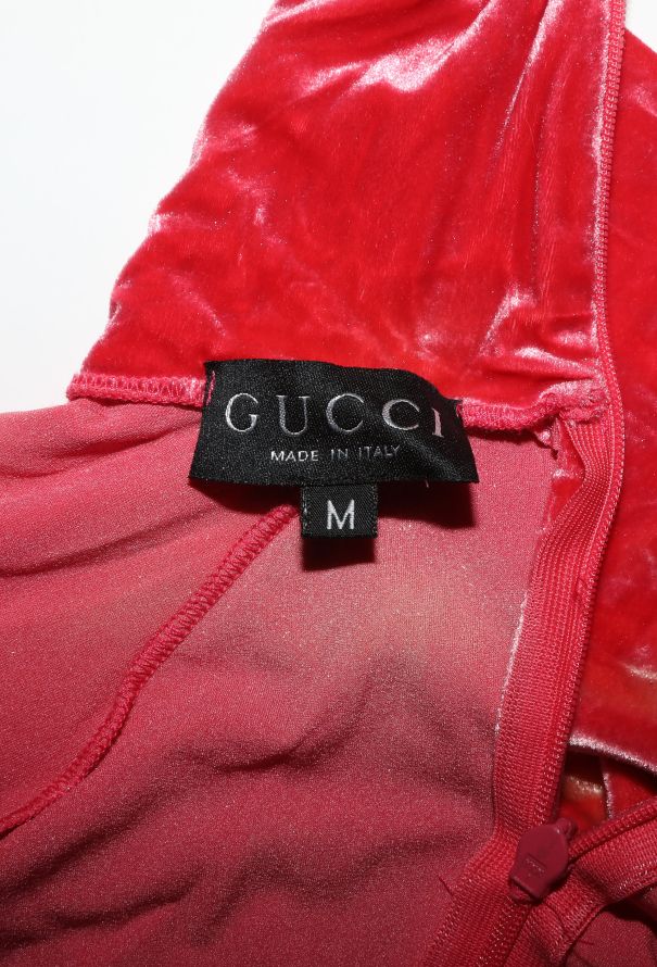 Gucci 1994 Crushed Velvet Bodysuit Ensemble - 7