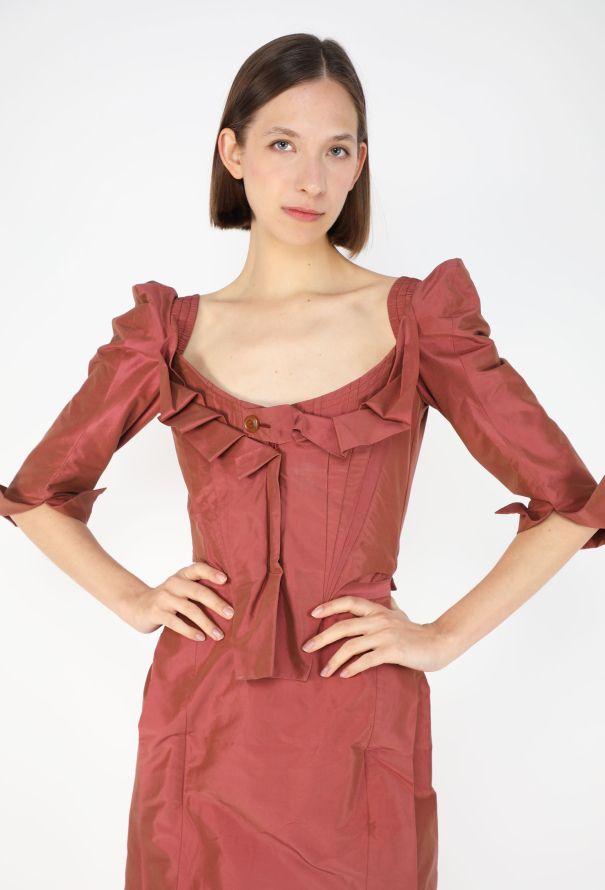 Vivienne Westwood Taffeta Draped Corset Dress - 5