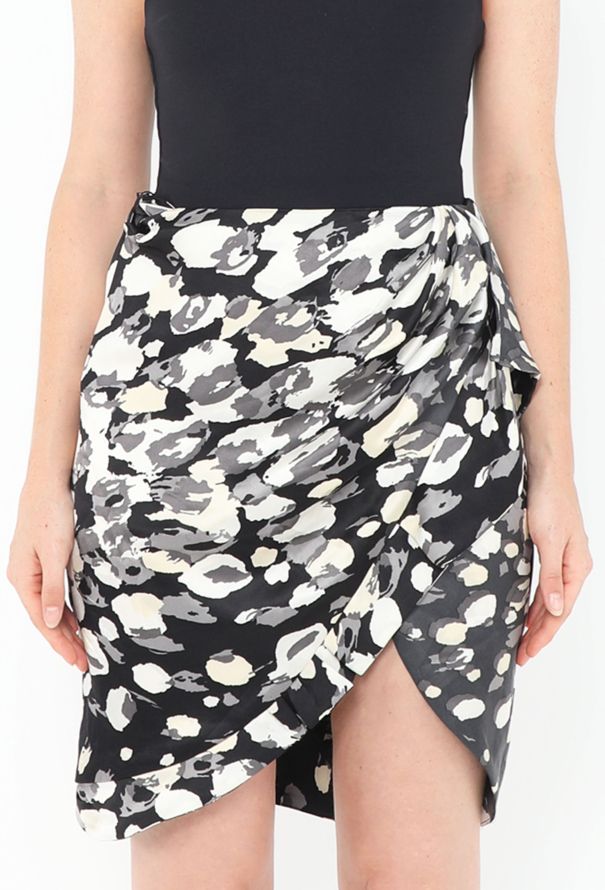 F/W 2009 Graphic Silk Wrap Skirt - Balenciaga | ReSee