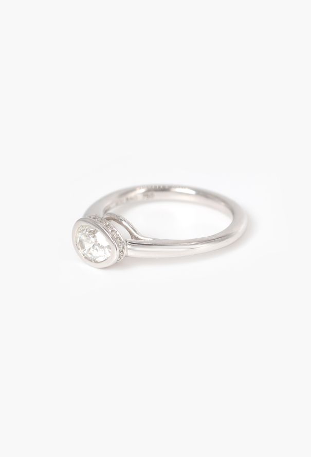 Mellerio 18k White Gold & Diamond Mot D'Amour Ring - 3 Mellerio 18k White Gold & Diamond Mot D'Amour Ring - 3