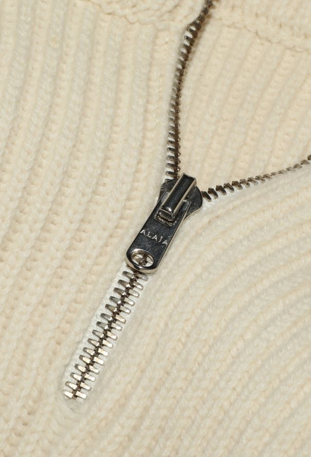 Alaïa F/W 2021 Ribbed Zip Cropped Sweater - 7