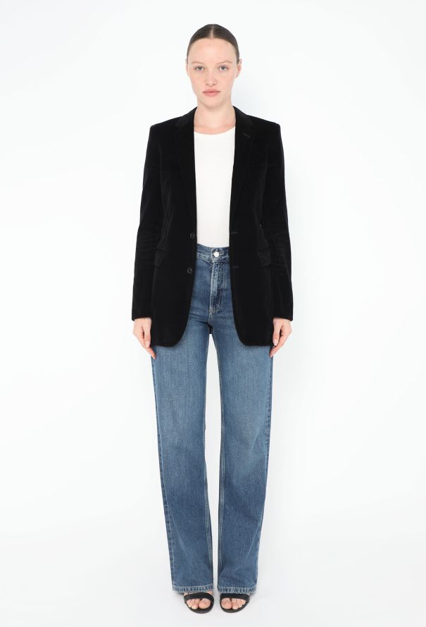 Saint Laurent S/S 2015 Tailored Velvet Blazer - 3 Saint Laurent S/S 2015 Tailored Velvet Blazer - 3