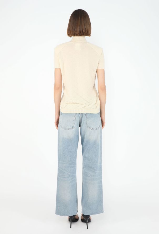 Chanel Cashmere Lattice Knit Turtleneck - 5