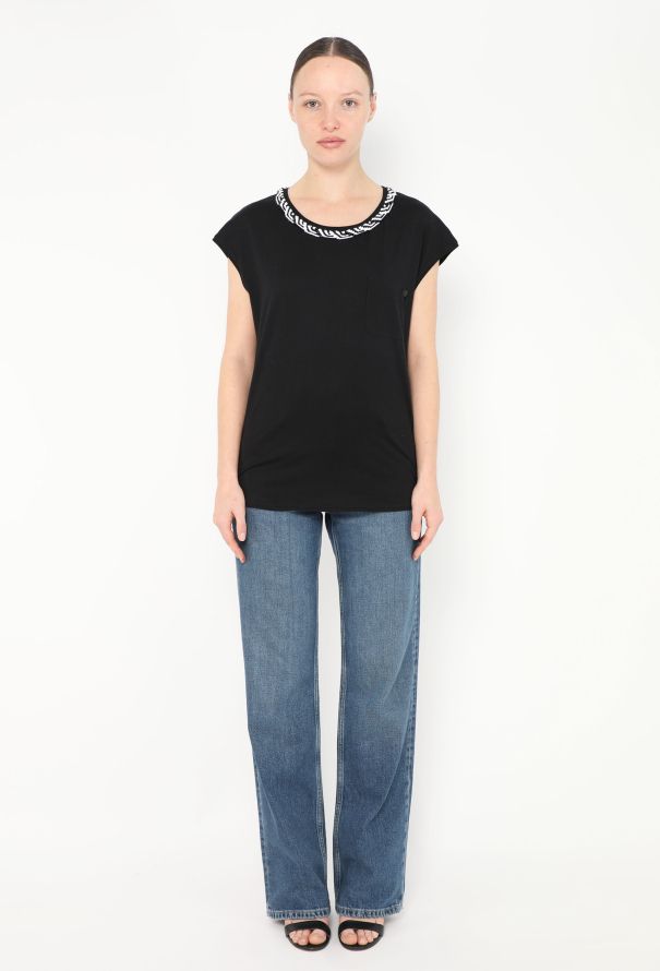 Chanel 2022 Lamé Trim 'CC' T-Shirt - 2