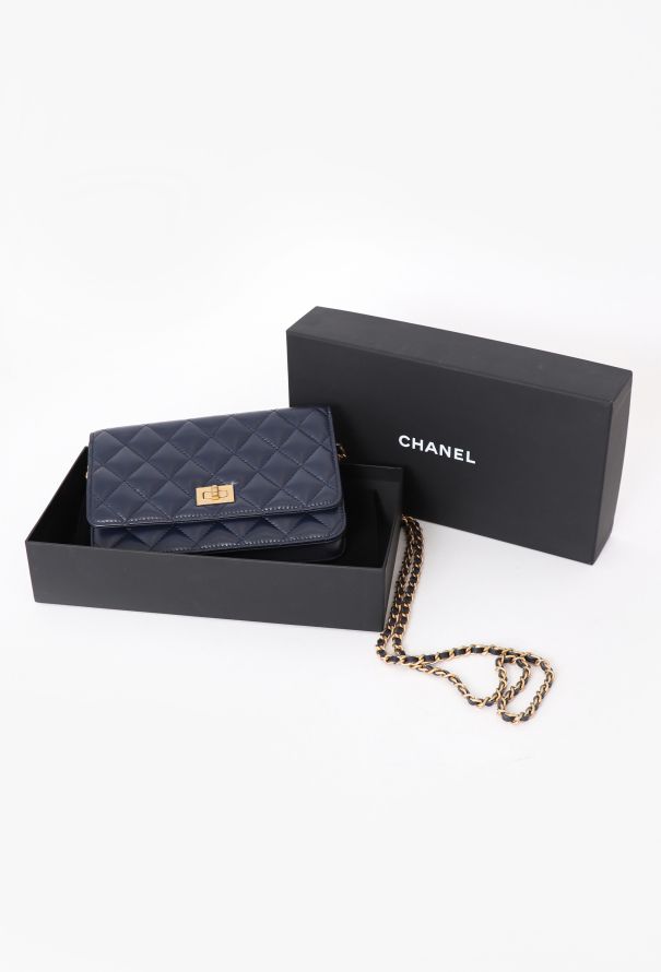 Chanel Navy 2.55 Wallet On Chain - 11
