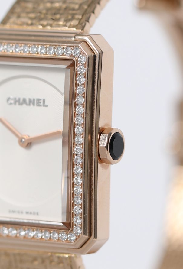 Chanel 2023 Boy-Friend Tweed 18K Gold & Diamonds Watch - 6