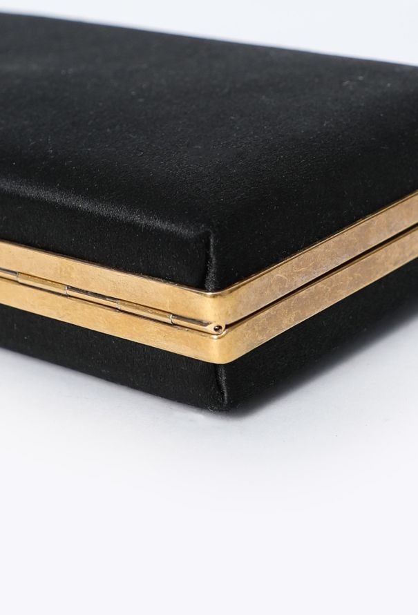 Saint Laurent Satin Crystal Minaudière Clutch - 8