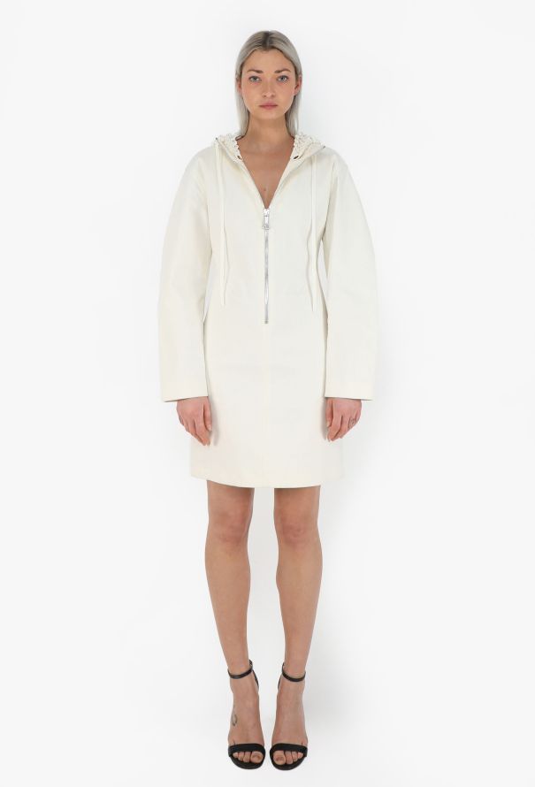 Bottega Veneta S/S 2021 Linen Crochet Hood Dress - 5