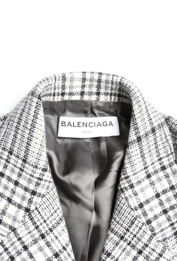 Balenciaga 2021 Checkered Wool Coat - 5 Balenciaga 2021 Checkered Wool Coat - 5