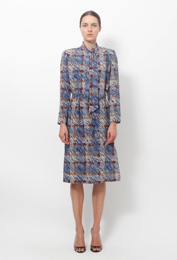 Ted Lapidus Vintage Graphic Lavallière Dress - 4