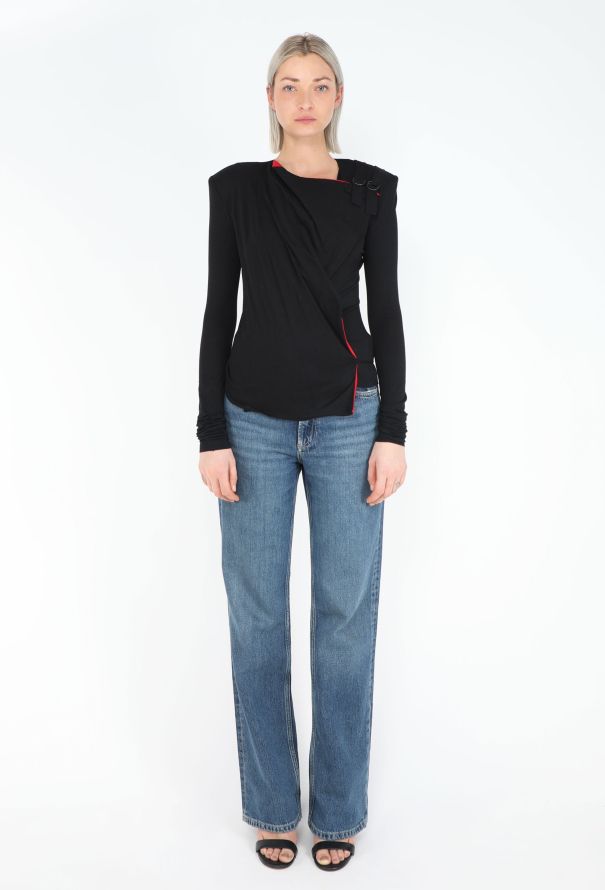 Balenciaga F/W 2000 Le Dix Wrap Buckled T-Shirt - 3