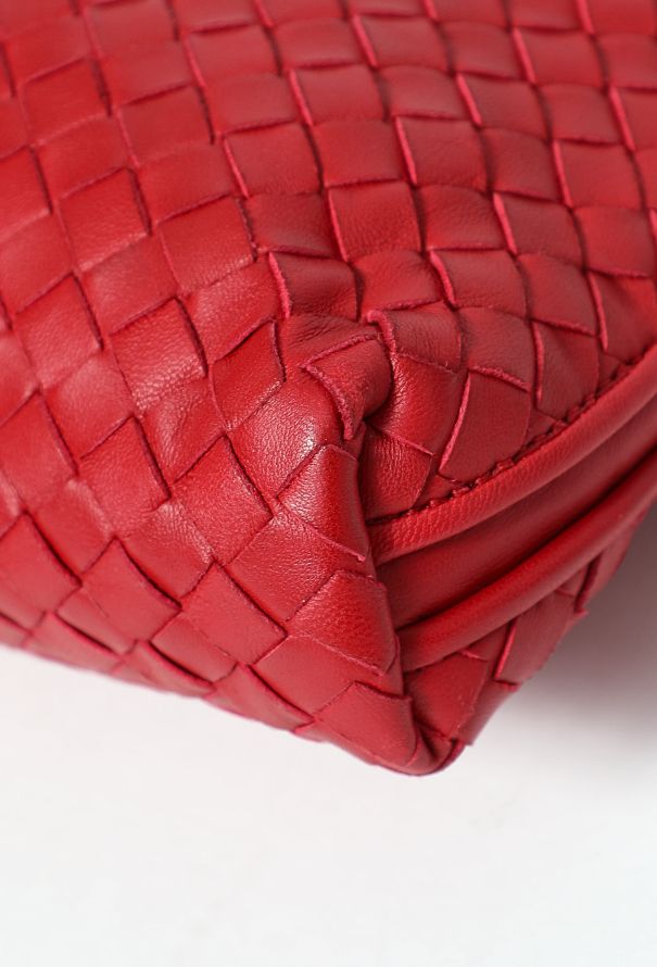 Bottega Veneta Red Intrecciato Nodini Crossbody Bag - 7 Bottega Veneta Red Intrecciato Nodini Crossbody Bag - 7