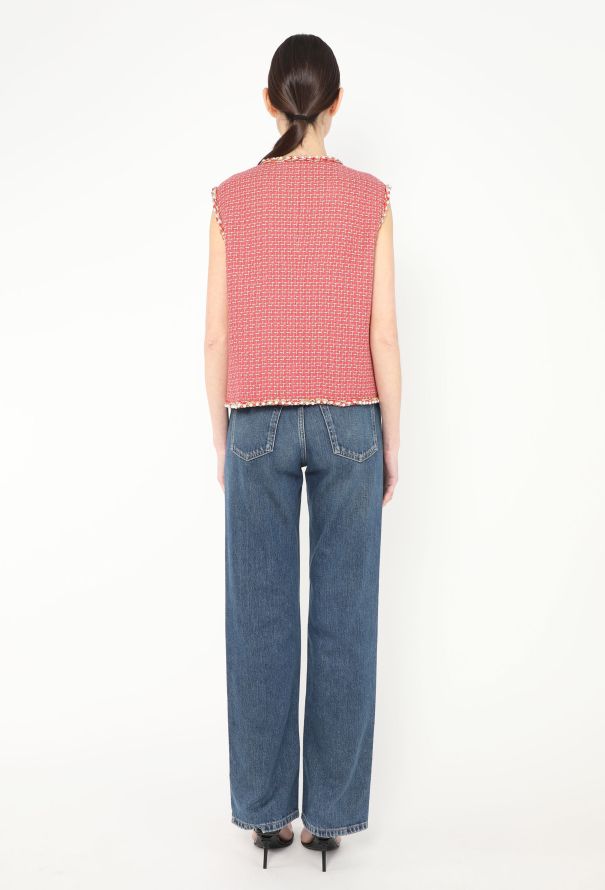 Chanel 2017 Pearl Trim Tweed Vest - 5