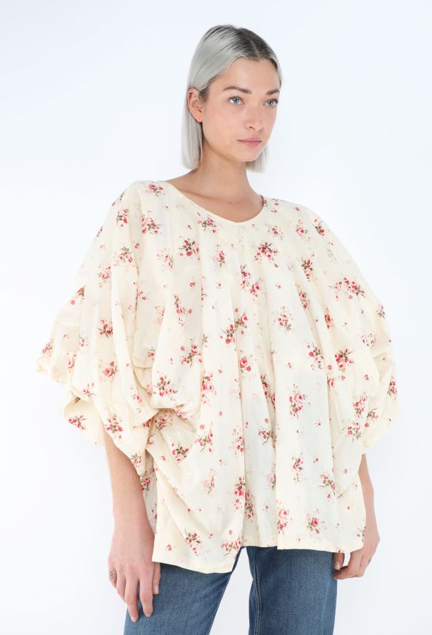 Comme des Garçons S/S 2008 Floral Draped Blouse - 3