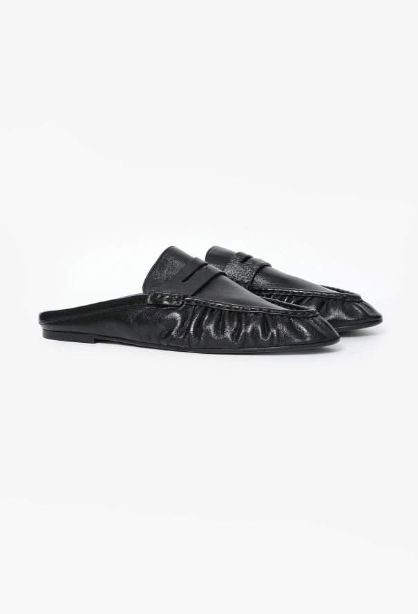 Saint Laurent Ruched Leather Penny Loafers, 2025 - 3
