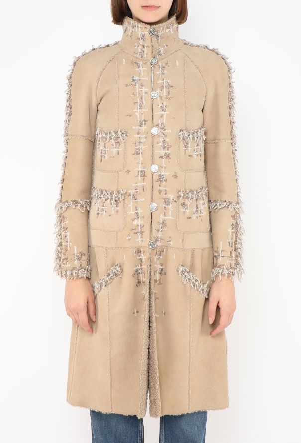 Chanel COLLECTOR F/W 2005 Embellished Shearling Coat - 4 Chanel COLLECTOR F/W 2005 Embellished Shearling Coat - 4