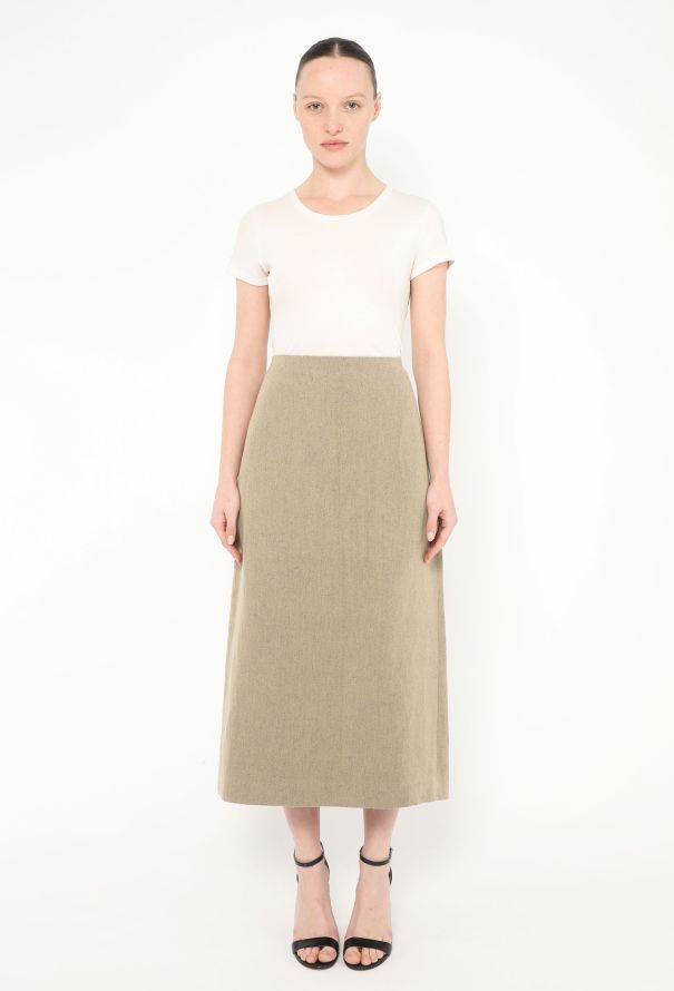 The Row S/S 2023 Alma Linen Skirt - 1