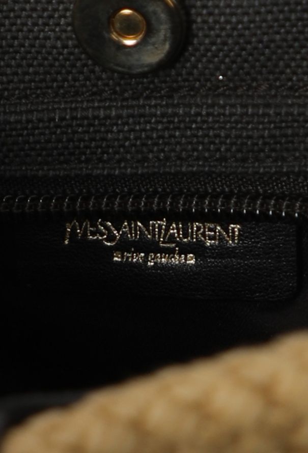 Saint Laurent 2005 Raffia Coral Shell Clutch - 12